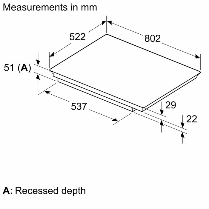 Bosch Series 6 80cm Induction Hob PIV831HB1E