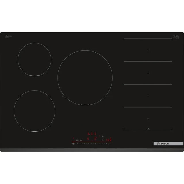 Bosch Series 6 80cm flex induction hob, top view