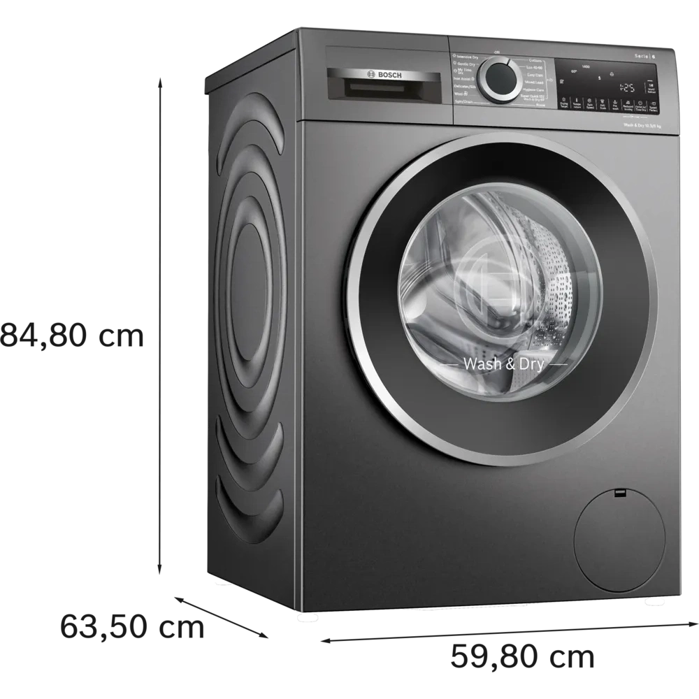Bosch Series 6 10.5kg&6kg Washer Dryer Graphite WNG254R1GB