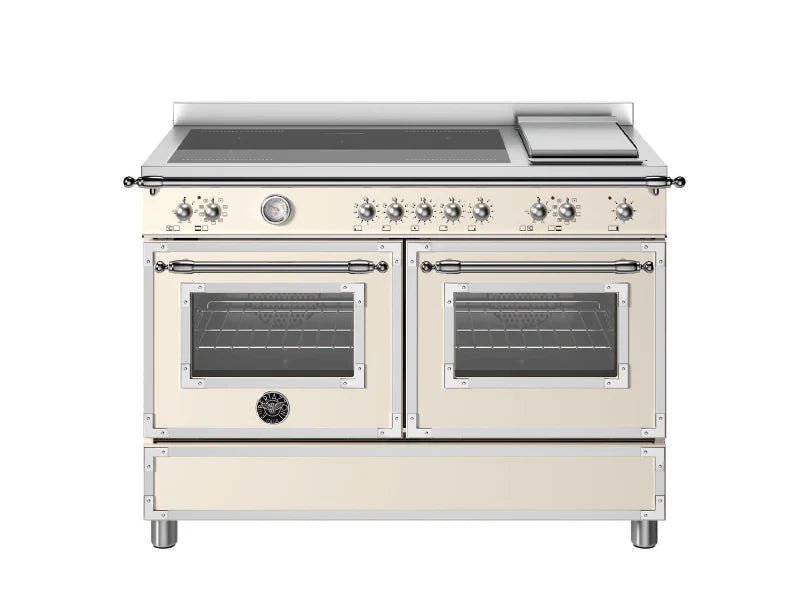 DISPLAY MODEL REDUCED | Bertazzoni 120cm Heritage Induction Range Cooker - Cream | HER125I2EAVT