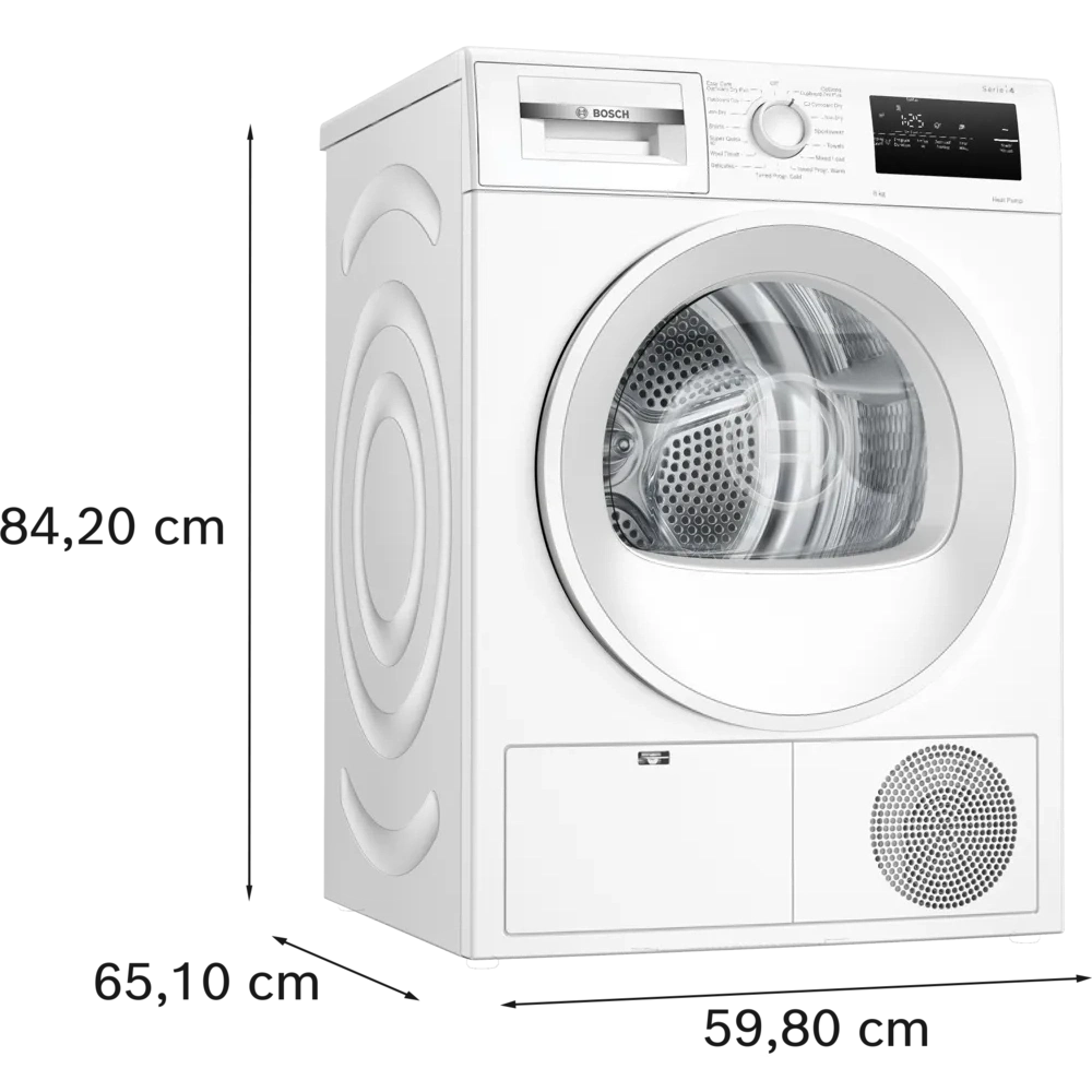 Bosch Series 4 8kg Heat Pump Dryer White | WTH85225GB