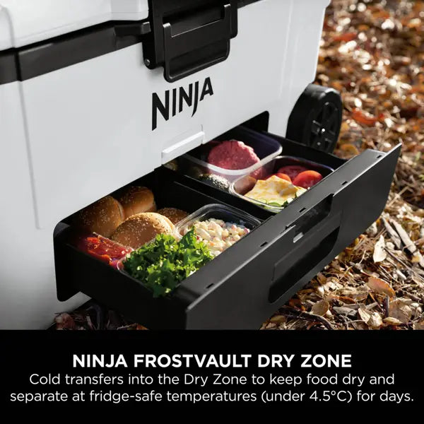 Ninja FrostVault 65QT/61L Wheeled Cooler with Dry Zone - Slate Grey | FB265EUUKGY