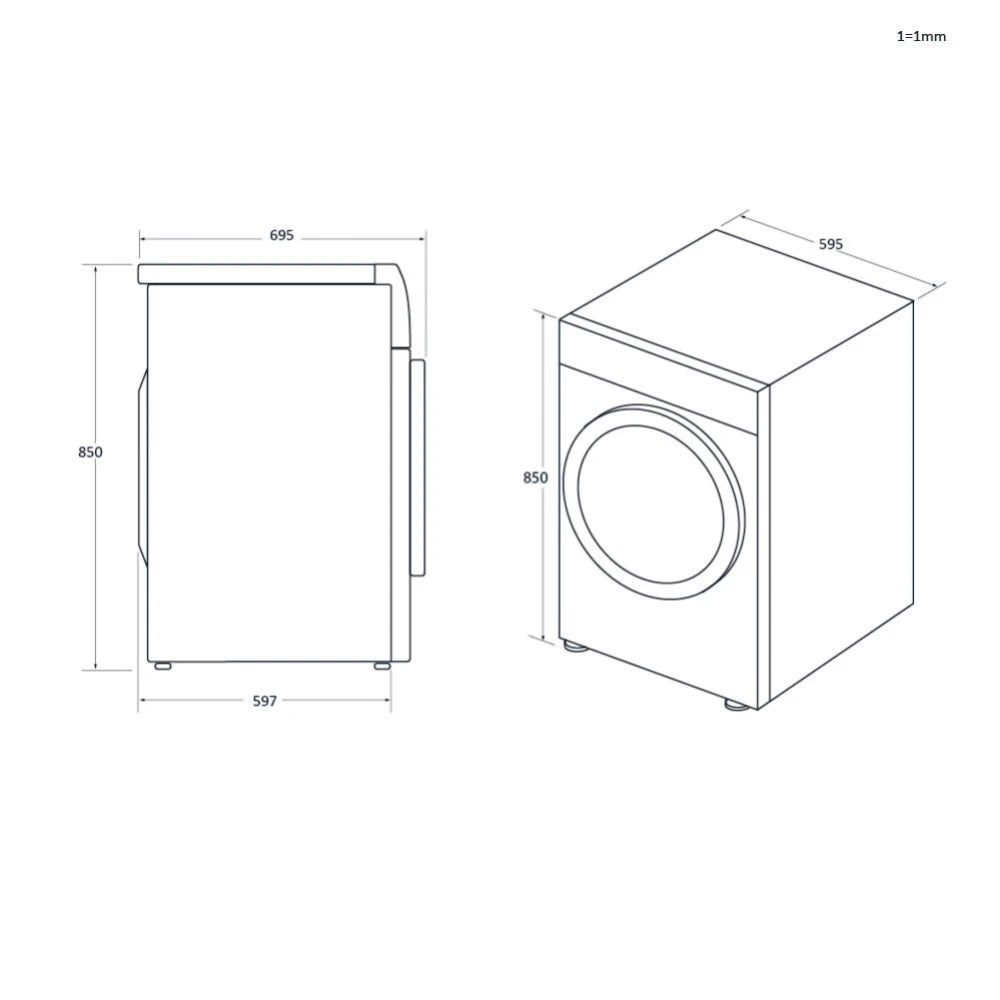 Haier X Series 11 9KG Freestanding Heat Pump Tumble Dryer - White | HD90-A3Q397U1-UK