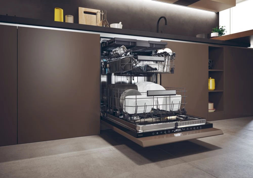 Haier Integrated Full size Dishwasher - Black | XS 6B0S3FSB-80