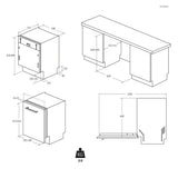 Haier Integrated Full size Dishwasher - Black | XS 6B0S3FSB-80
