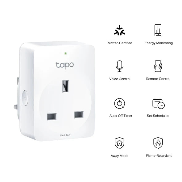 Tapo Mini Smart Wi-Fi Plug Energy Monitoring 4pk | TAPOP110M(4-PACK)