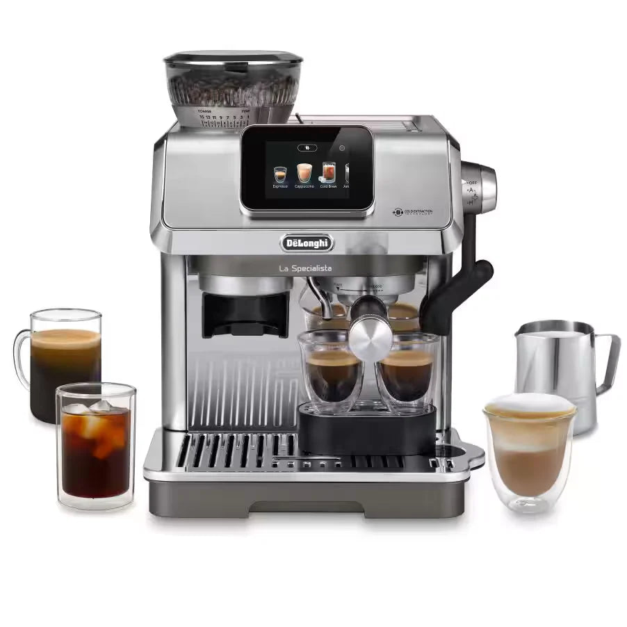 Delonghi La Specialista Touch Manual Pump Bean to Cup Coffee Machine - Stainless Steel | EC9455.M