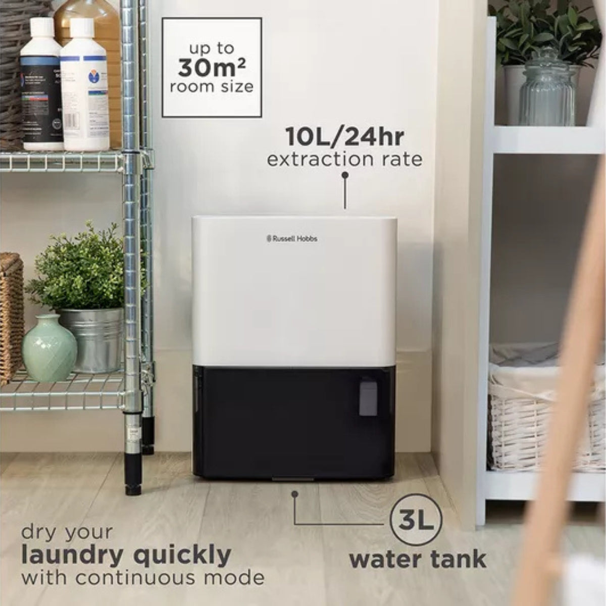 Russell Hobbs 10L Dehumidifier RHDH1001