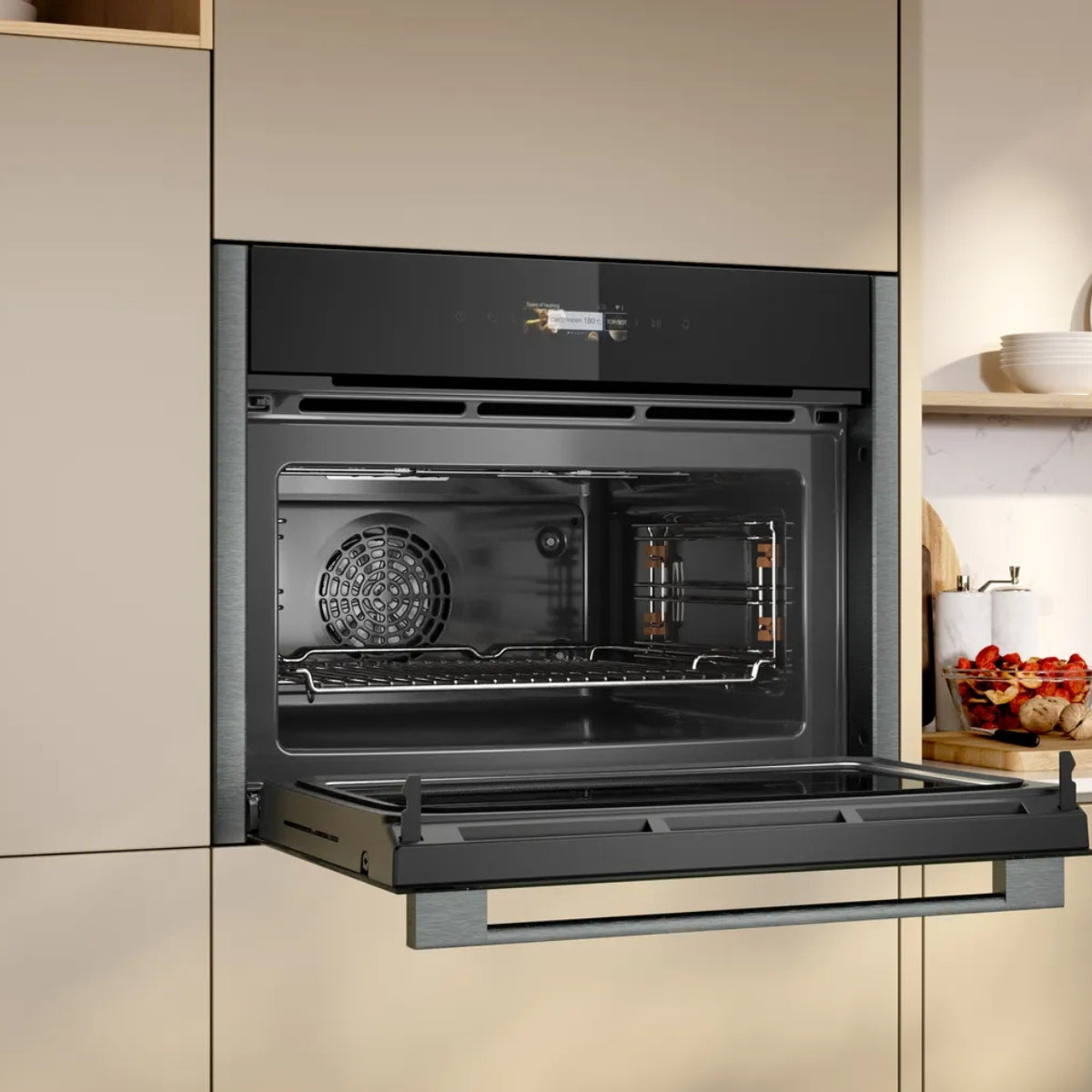 Neff N70 compact oven, door open