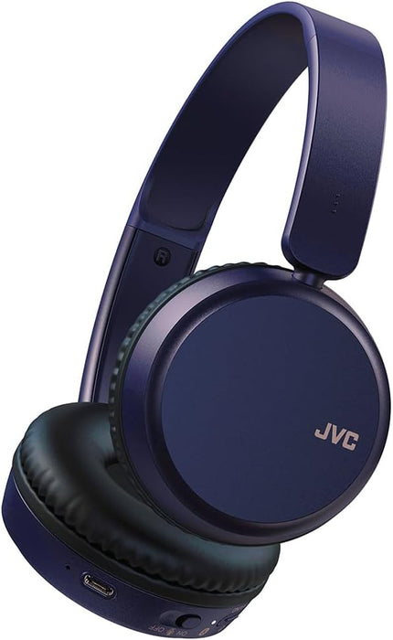 JVC Blue On Ear Bluetooth Headphones