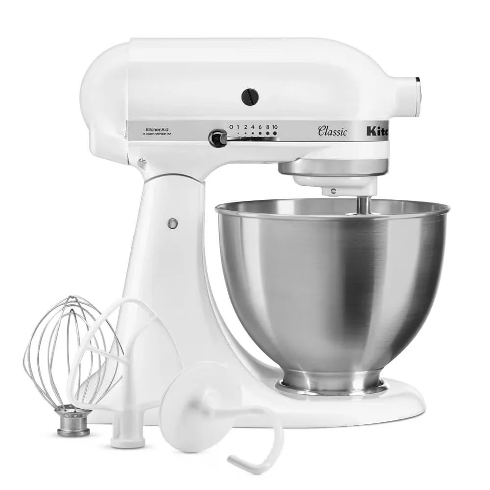 KitchenAid Mixer Tilt-Head 4.3L Classic - White | 5K45SSBWH