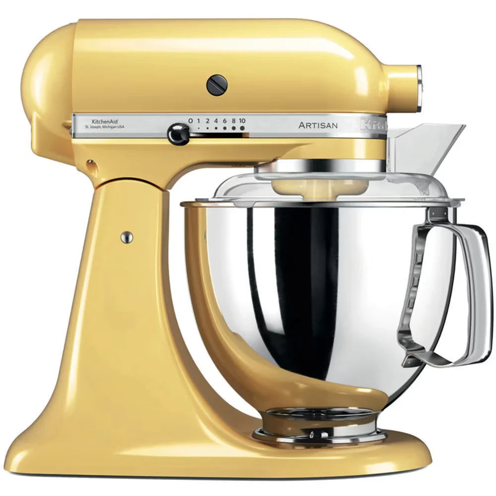 KitchenAid Mixer Tilt-Head 4.8L Artisan With Accessories - Majestic Yellow | 5KSM175PSBMY