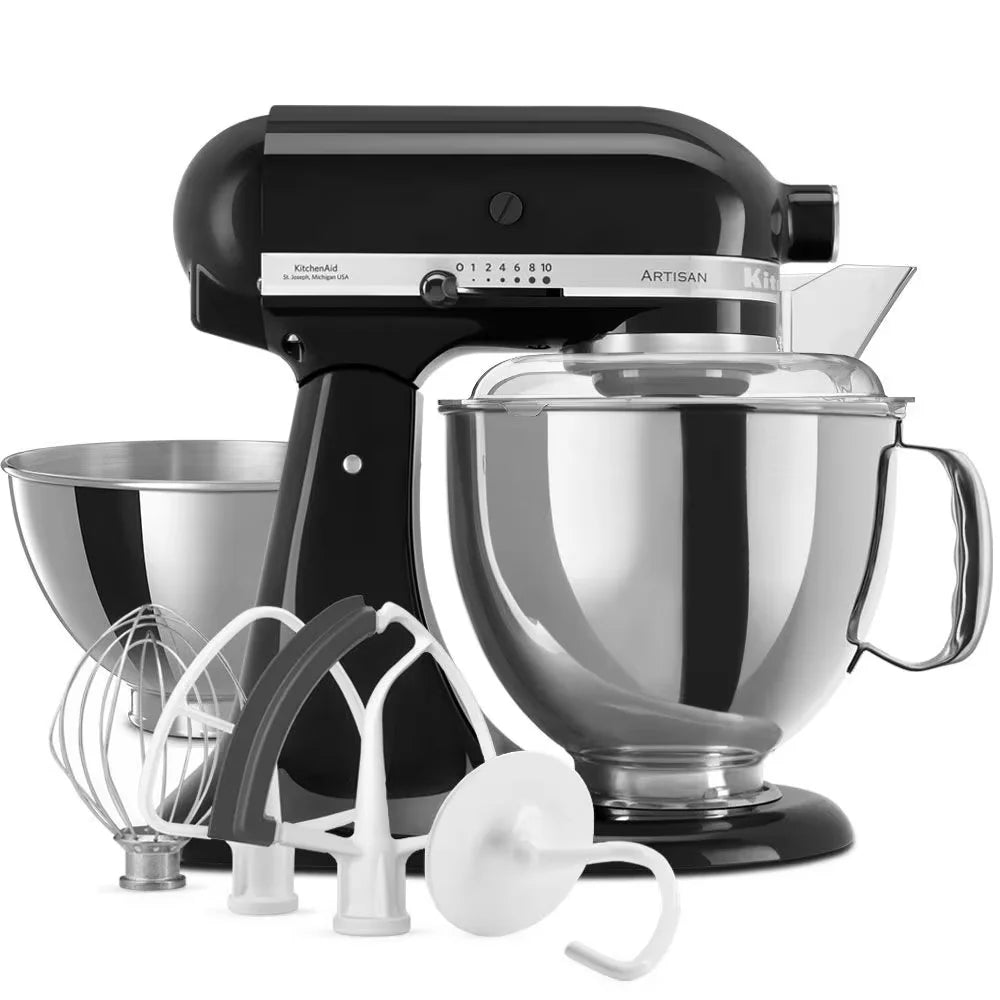 KitchenAid Mixer Tilt-Head 4.8L Artisan With Accessories - Onyx Black |  5KSM175PSBOB
