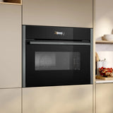 Neff N70 compact oven with microwave C24MR21G0B, front view