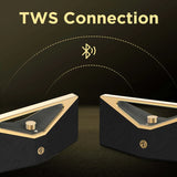 Bugani Brief Pro Portable Bluetooth Speaker with Hi-Res Audio - Black & Gold | BS12303