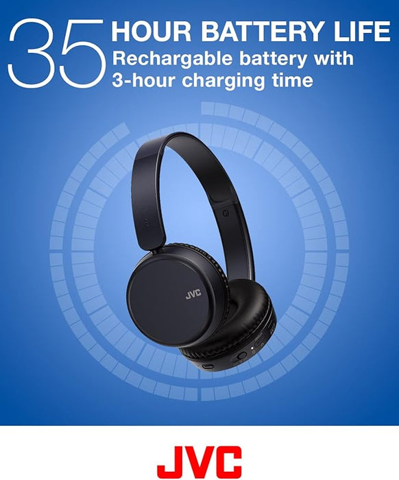 JVC Blue On Ear Bluetooth Headphones