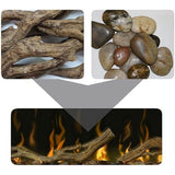 Dimplex Driftwood & River Rock Fuel Bed Fireplace Accessory, Suitable for 50" LED Dimplex Fire | LF50DWS