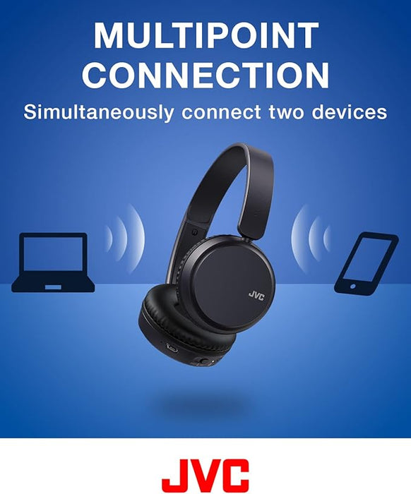 JVC Blue On Ear Bluetooth Headphones