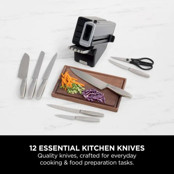 Ninja StaySharp 14-Piece Stainless Knife Set, Wood Block & Built-In Sharpener | K62014EUUK