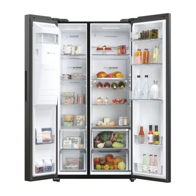 Haier American Style Fridge Freezer Graphite HSW59F18EIPT