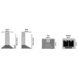 Cata 60cm Chimney Hood S/Steel UBSCH60SS