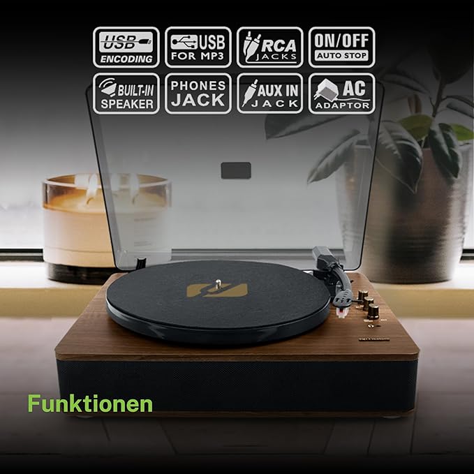 Muse Turntable Stereo Wood | MT-106BT