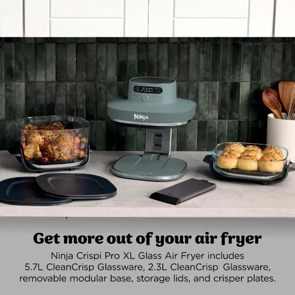 Ninja CRISPi PRO 7-in-1 XL Glass Air Fryer - Bone | AS101UKRS