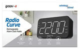 Groove Curve Rechargeable Alarm Clock Radio - Black | GVCR02BK