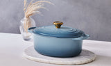Le Creuset Signature 29cm Cast Iron Oval Casserole - Chambray | 21178294344441