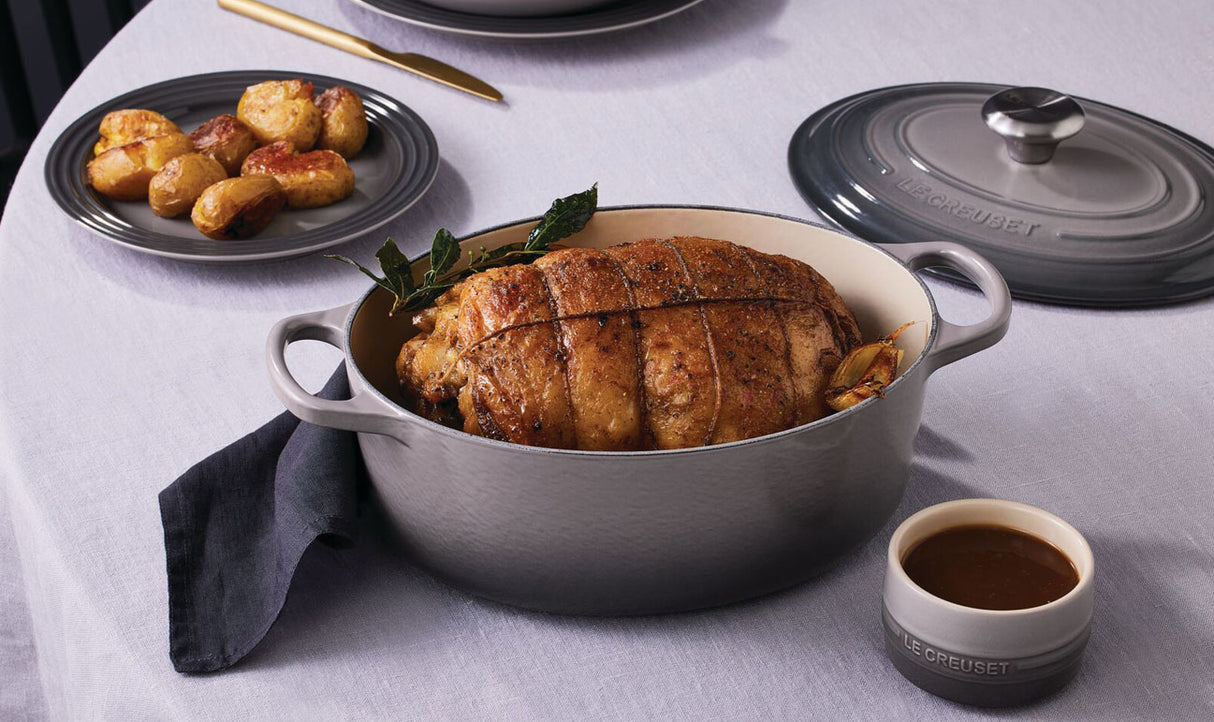 Le Creuset Signature 29cm Cast Iron Oval Casserole - Flint | 21178294442430