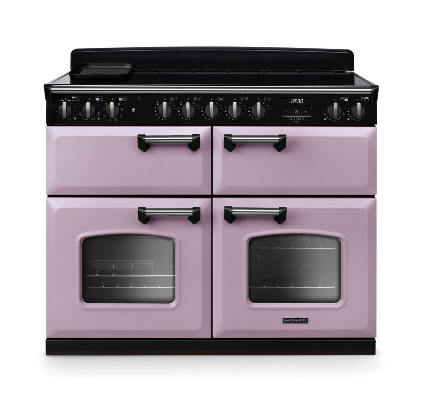 Rangemaster Classic Deluxe 110cm Induction Range Cooker (Slow Cook) - Heather & Chrome | CLDLB110EIPHTH/CM1