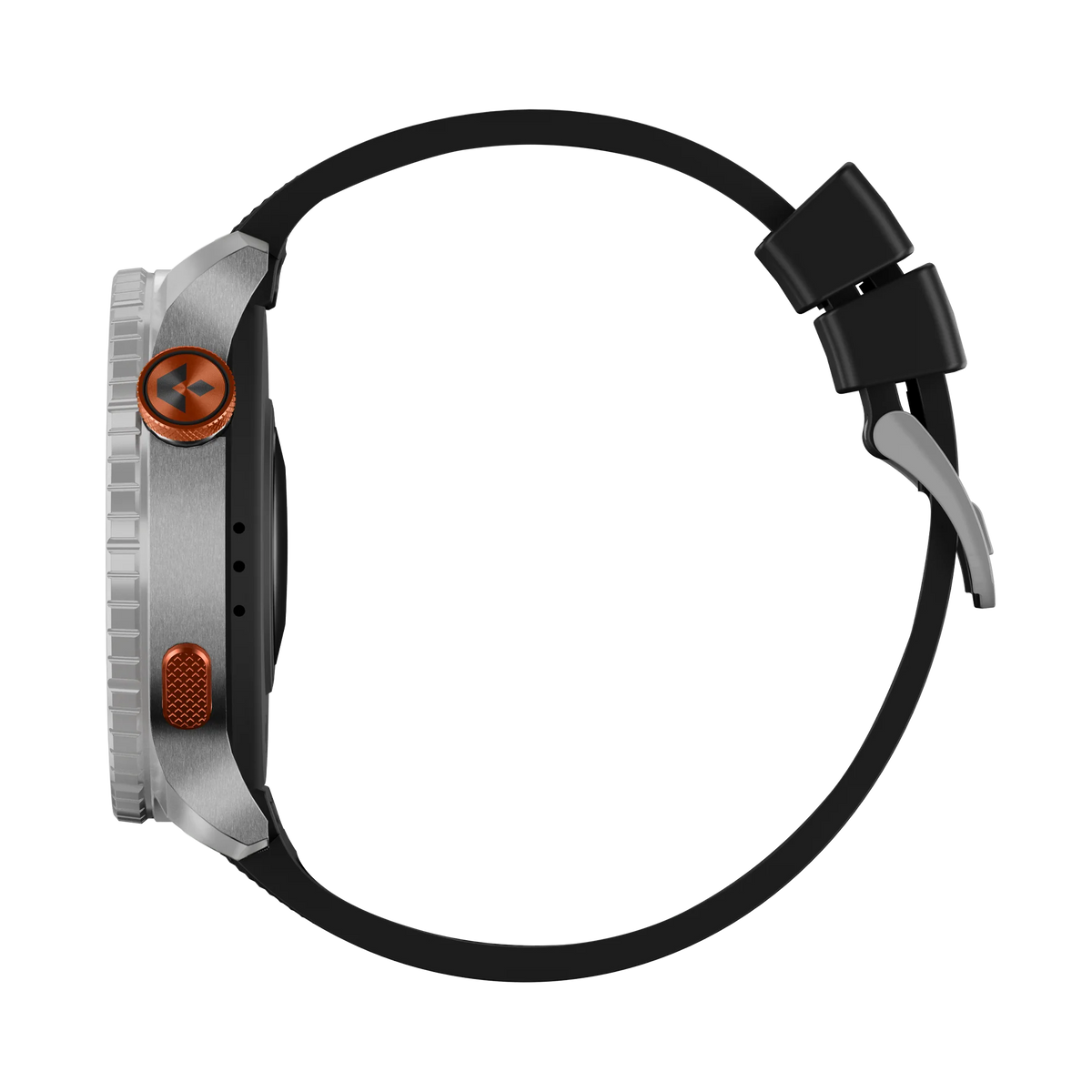 Garett Smartwatch Compass GPS - Orange & Silver | COMPASS GPS SILVER S