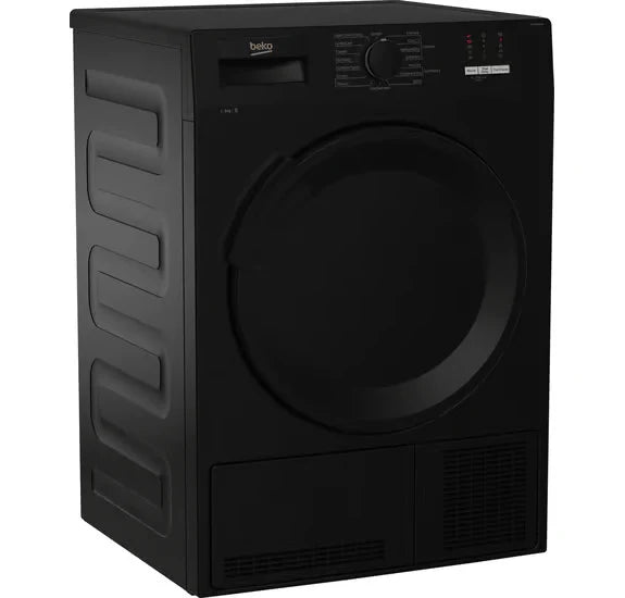 Beko 8kg Condenser Tumble Dryer with Sensor Programmes - Black | DTLCE80051B