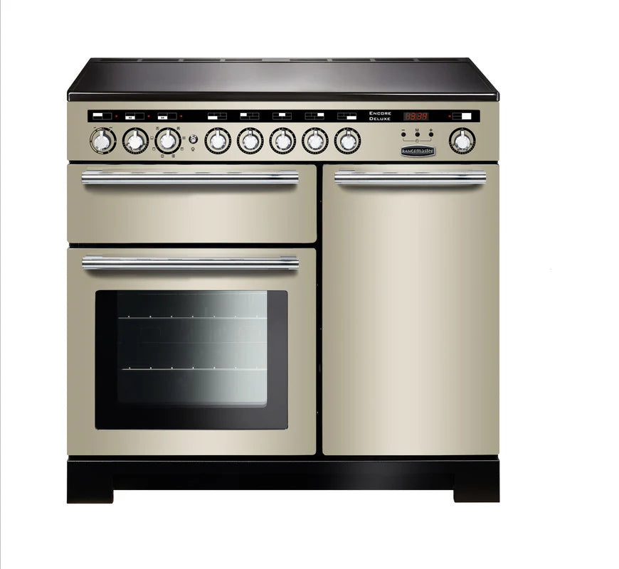 Rangemaster Encore 100cm Induction Range Cooker - Ivory & Chrome | EDL100EIIV/C