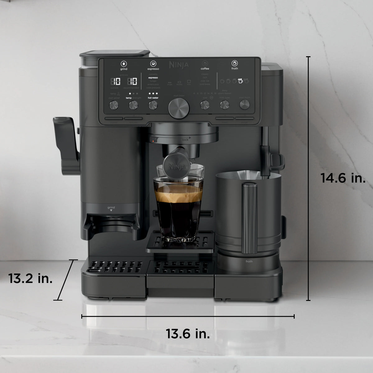 Ninja Luxe Café Pro Espresso Machine - Black on Black | ES701UKBK2