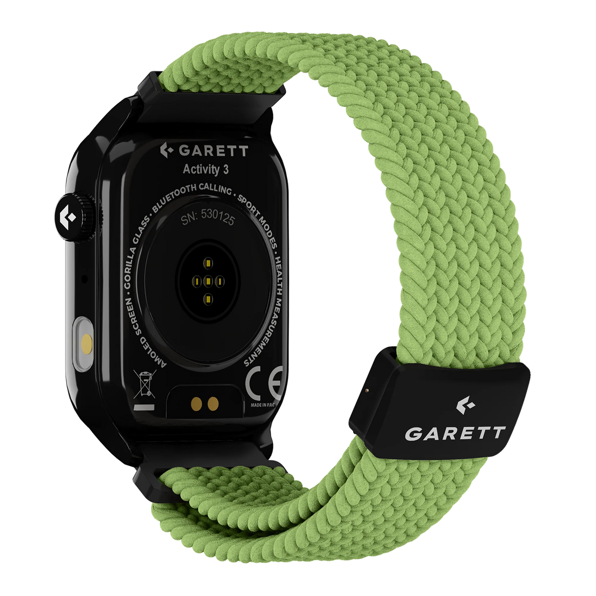 Garett Smartwatch GRC Activity 3 - Black & Green | GRC ACTIVITY 3 BLACK