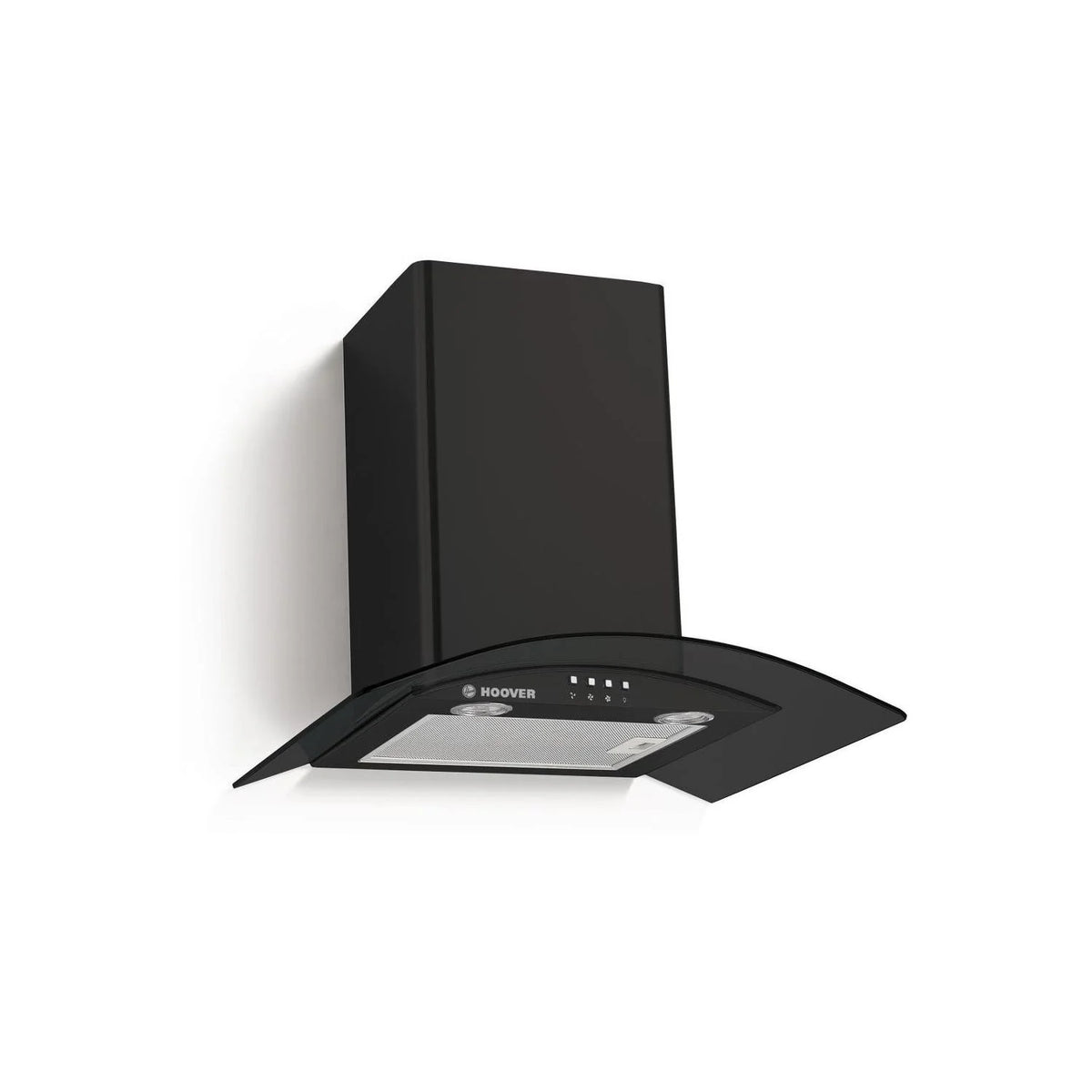 Hoover H-Hood 300 60cm Curved Glass Chimney Cooker Hood - Black | HGM610NN