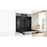 Bosch Series 4 Built-in oven with added steam function 60cm - Black | HQA574BS3B
