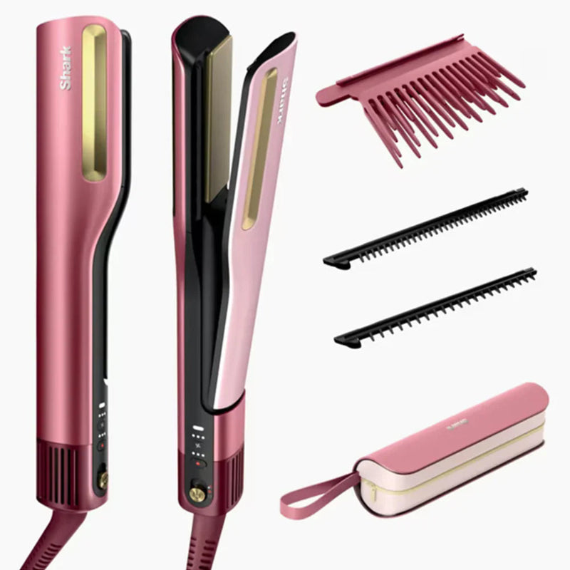 Shark SilkiPro Wet-To-Dry Ceramic Hair Straightener - Rose Petal | HT401UKPK