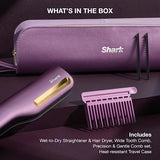 Shark SilkiPro Straight Hair Straightener & Dryer - Plum Satin | HT401UKPU