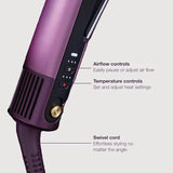 Shark SilkiPro Straight Hair Straightener & Dryer - Plum Satin | HT401UKPU