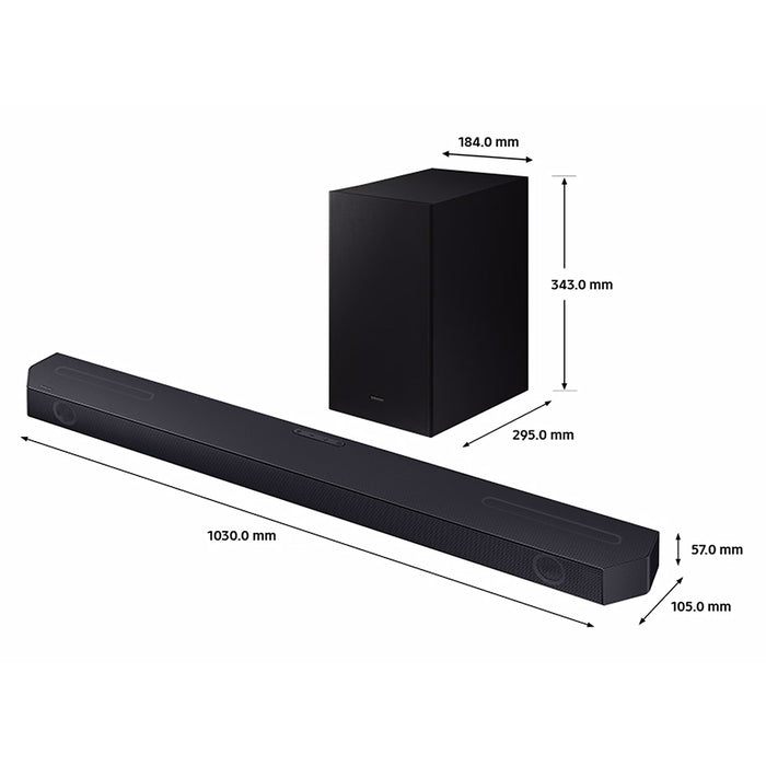 Samsung Q600C Q-Series Cinematic Soundbar with Subwoofer HW-Q600C/XU