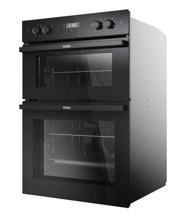 Haier Series 2 Built In Double Oven with Steam Black HWO9M2M5B