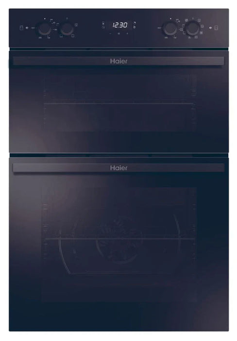 Haier Series 2 Built In Double Oven with Steam Black HWO9M2M5B