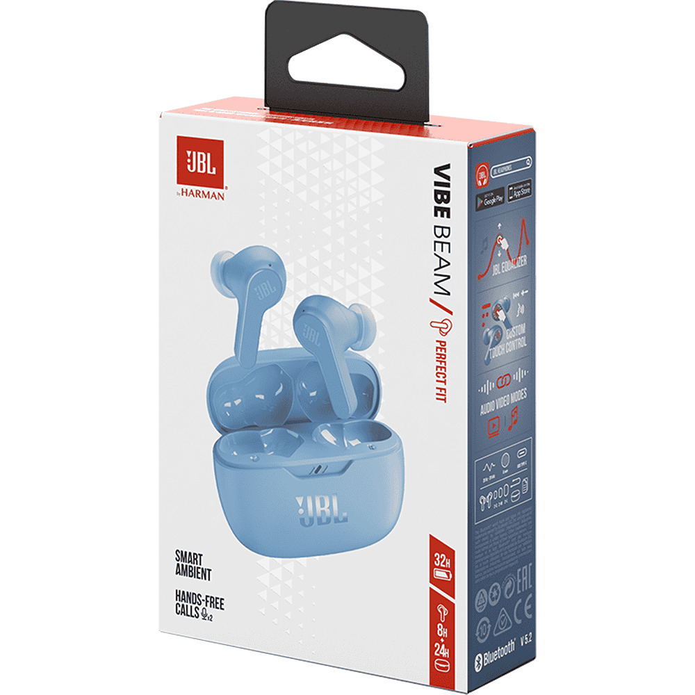 JBL Wave Beam Wireless Earbuds - Blue | JBLWBEAMBLU