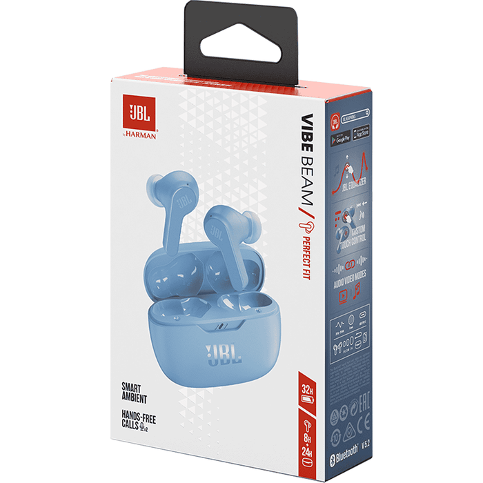 JBL Wave Beam Wireless Earbuds Blue JBLWBEAMBLU