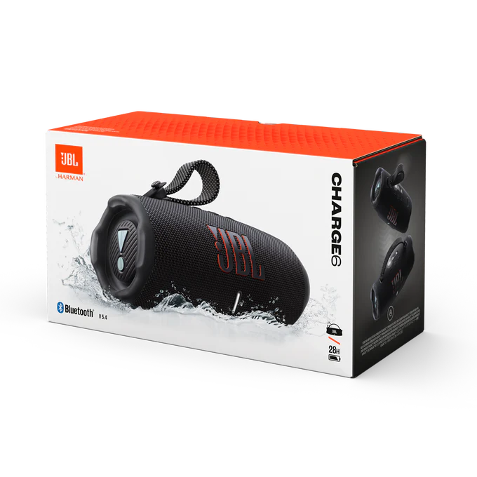JBL Charge 6 Portable Bluetooth Speaker - Black | JBLCHARGE6BLK