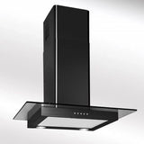 Luxair ST 60cm Flat Cooker Hood with Straight Glass - Glass Black | LA-60-ST-GL-BLK