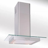 Luxair ST 60cm Flat Cooker Hood with Straight Glass - Glass Stainless Steel | LA-60-ST-GL-SS