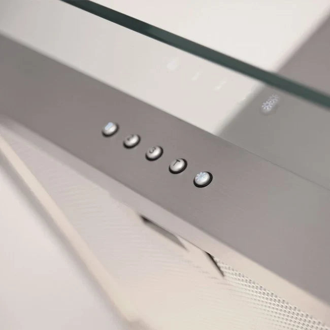 Luxair ST 60cm Flat Cooker Hood with Straight Glass - Glass Stainless Steel | LA-60-ST-GL-SS